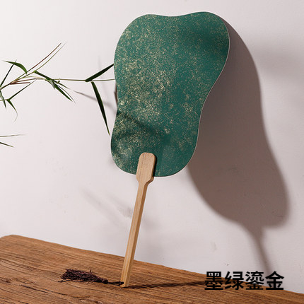 Groep Fan Dikke Rijst Papier Blanco Hand Fan Hand Schilderen Diy Ventilateur Abanicos Para Boda Hanfu Prestaties Props Draagbare: violet