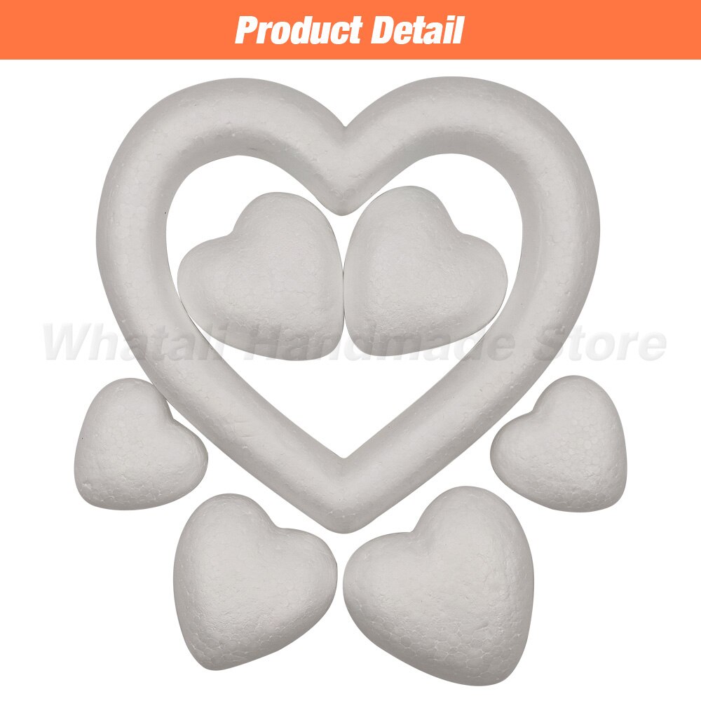 Polystyrene Styrofoam Heart Modelling Foam Hollow/Solid Heart For Party DIY Craft Decoration Supply Valentine Christmas Wedding