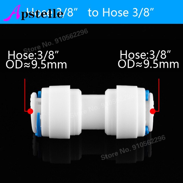 RO Water Hose Connection Straight Elbow Tee Cross 1/4" 3/8" Coupling Plastic Quick Pipe Fitting Reverse Osmosis Connector