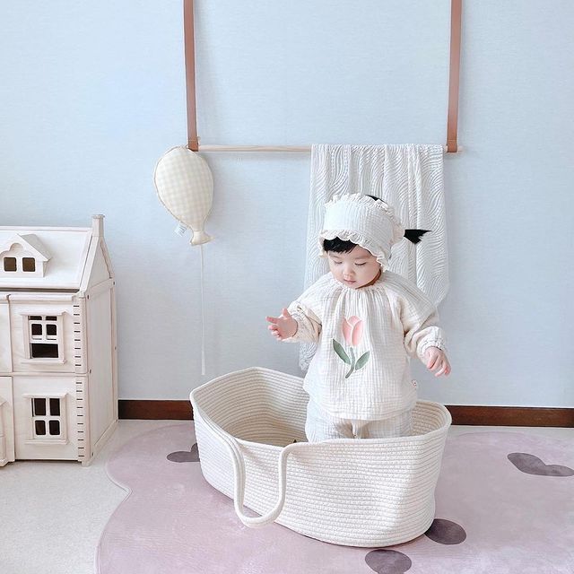 Cesta de dormir tejida para bebé, nido portátil para recién nacido, cama para dormir al aire libre, cuna infantil