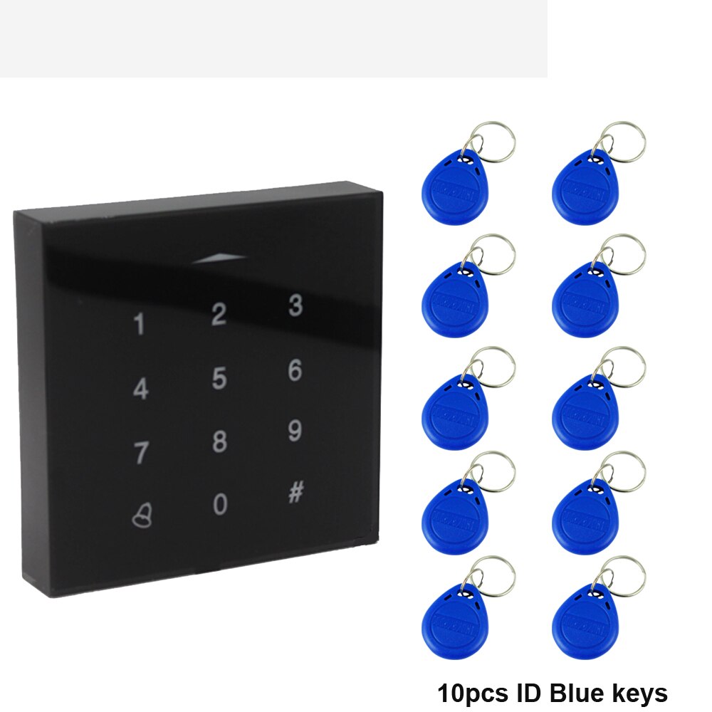 Backlight Touch Toegang Controler 125 Khz Rfid Card Access Control Keypad Em Kaartlezer Deurslot Opener Wiegand 26 Uitgang: T8 and 10 ID keys