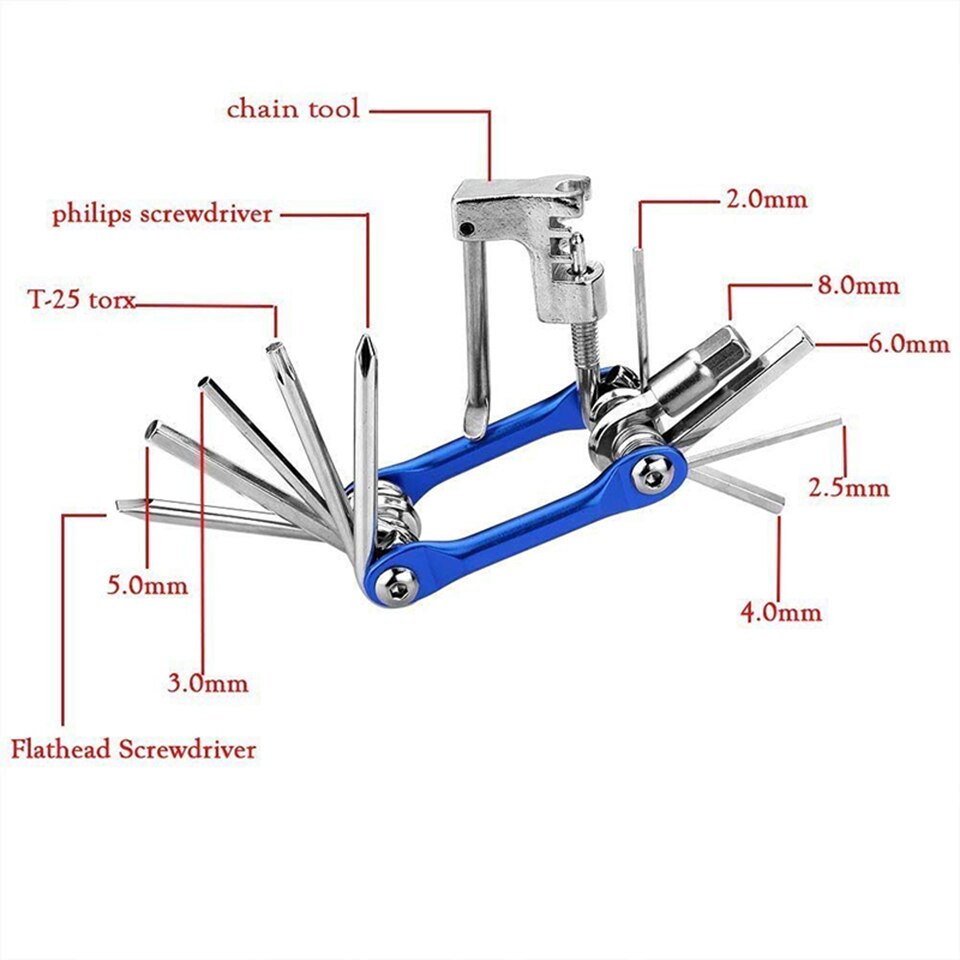 Bicycle Repair Tools Kit Hex Spoke Cycling Screwdrivers Tool Tyre Lever Allen Wrench MTB Mountain Bike Multitool Cycling tools