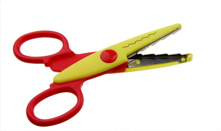 6 wzorów Laciness nożyczki DIY Scrapbooking zdjęcie nożyczki papier koronki pamiętnik dekoracji plastikowe ręcznie dzieci bezpieczne nożyczki: 04