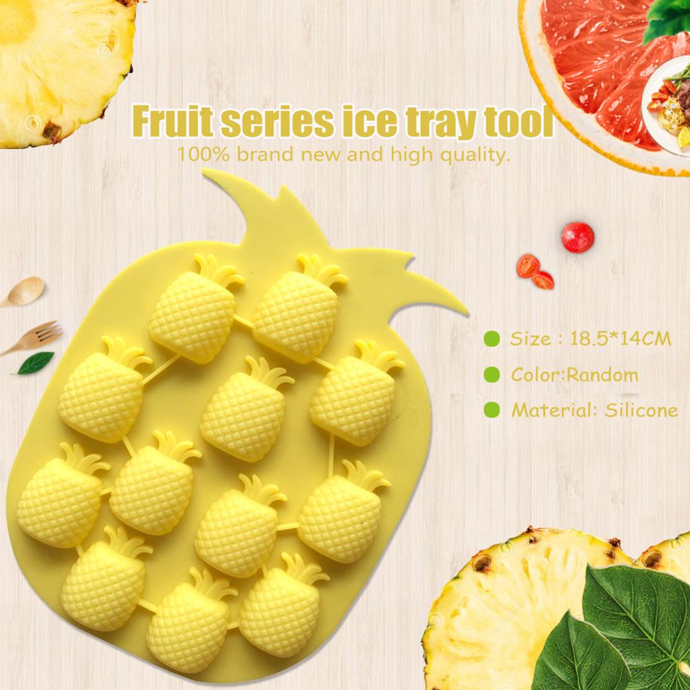 Pineapple Ice Cube Tray Silicone Ice Molds Shape Ice Maker Bar Party Wine Drink Decor Cube Tray Ice Cube Mold Storage Containers