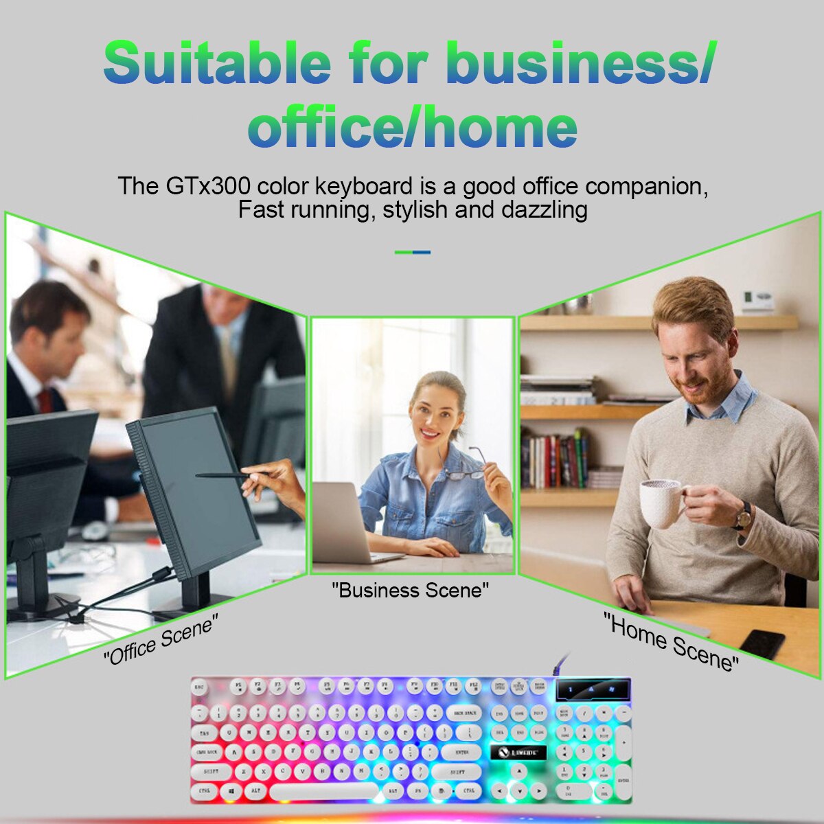 ANKNDO Punk USB Wired Keyboard 104 Keys LED Gaming Mechanical Keyboard With RGB Backlight Axis For PC Laptop Desktop Gamer