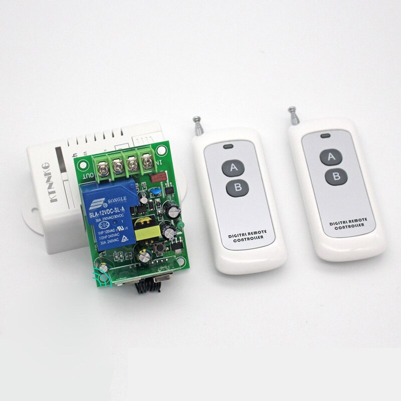 KTNNKG – interrupteur relais Wifi haute puissance 30A, 110-220V, 433MHz, pour chauffe-eau, sans fil, contrôle via application, pour maison intelligente: switch w 2RF