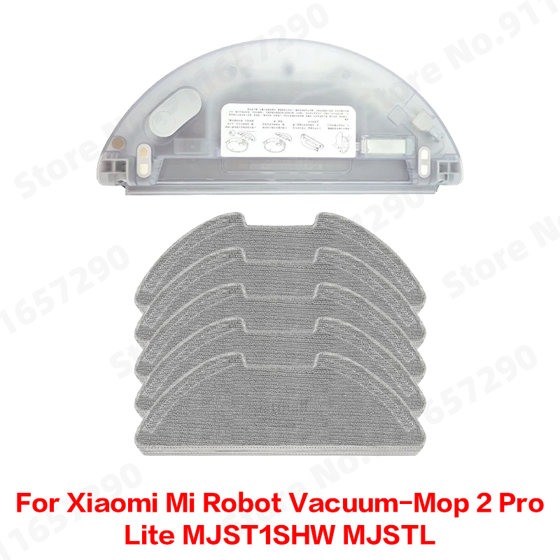 Para Xiaomi Mi Robot aspirador-mopa 2 Pro/Lite MJST1SHW MJSTL Cepillo principal lateral tanque de agua caja de polvo paño de mopa accesorios de filtro HEPA: Blanco