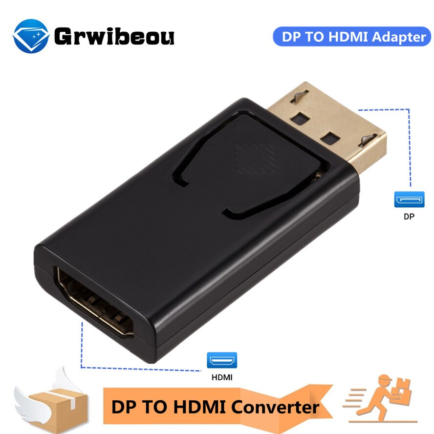 1080P DisplayPort zu HDMI Adapter Konverter Anzeige Hafen DP zu HDMI Weibliche HD TV Kabel Adapter Video Audio- für PC TV