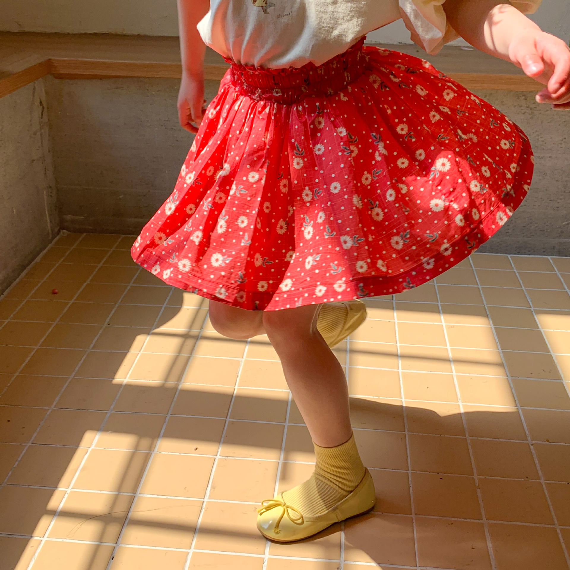 Deer jonmi 2022 Summer Baby Girls Princess gonne gonne Tutu per bambini in stile coreano con stampa floreale rossa
