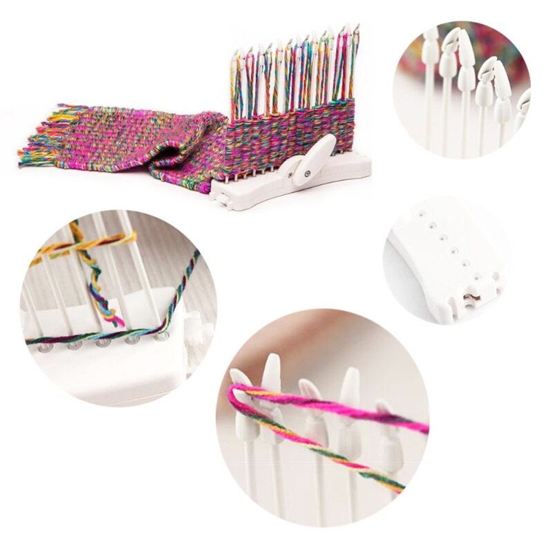 Scarf Knitting Machine Manual Scarves Weaving Loom Needles DIY Craft Wool Yarn P31B