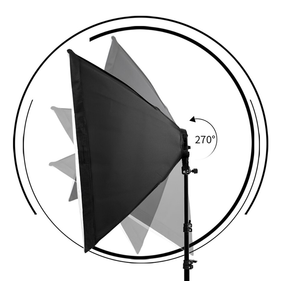 Mamen softbox til fotostudie videoudstyr fotografering softbox belysningssæt 50 x 70cm kontinuerligt lyssystem