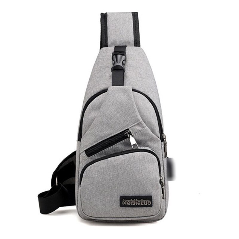 Shoulder Bags For Men USB Charging Crossbody Bag Male Anti Theft Chest Bag School Summer Short Trip Messengers Bag