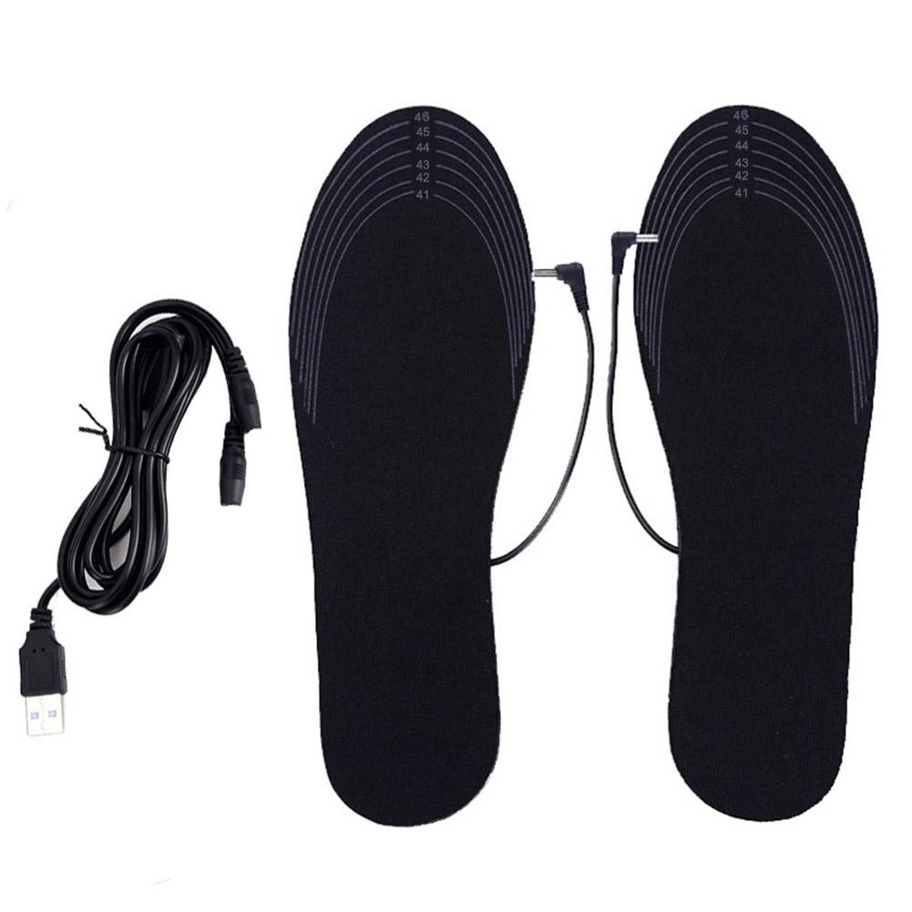 USB Heated Shoe Insoles Feet Warm Sock Pad Mat Electrically Heating Insoles Washable Warm Thermal Insoles Unisex Fine: EU 41 to 46
