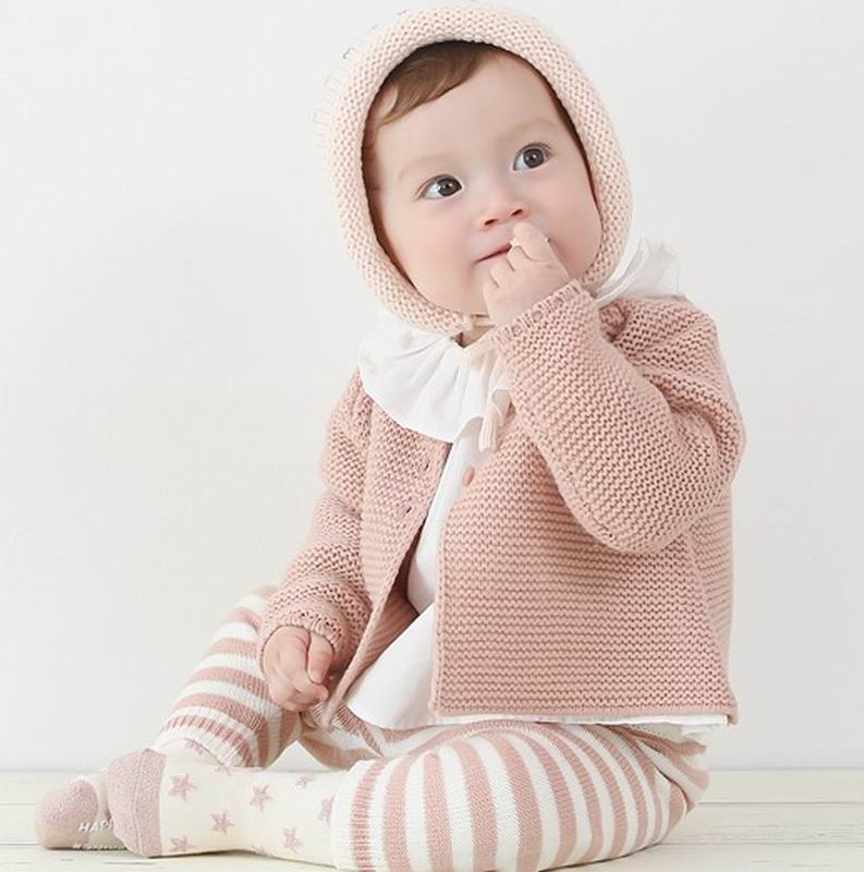 Baby Meisje Vest Lente Herfst Breiwol Lange Mouw Trui Jas Kinderen Baby Kleding 0-3Y E8310