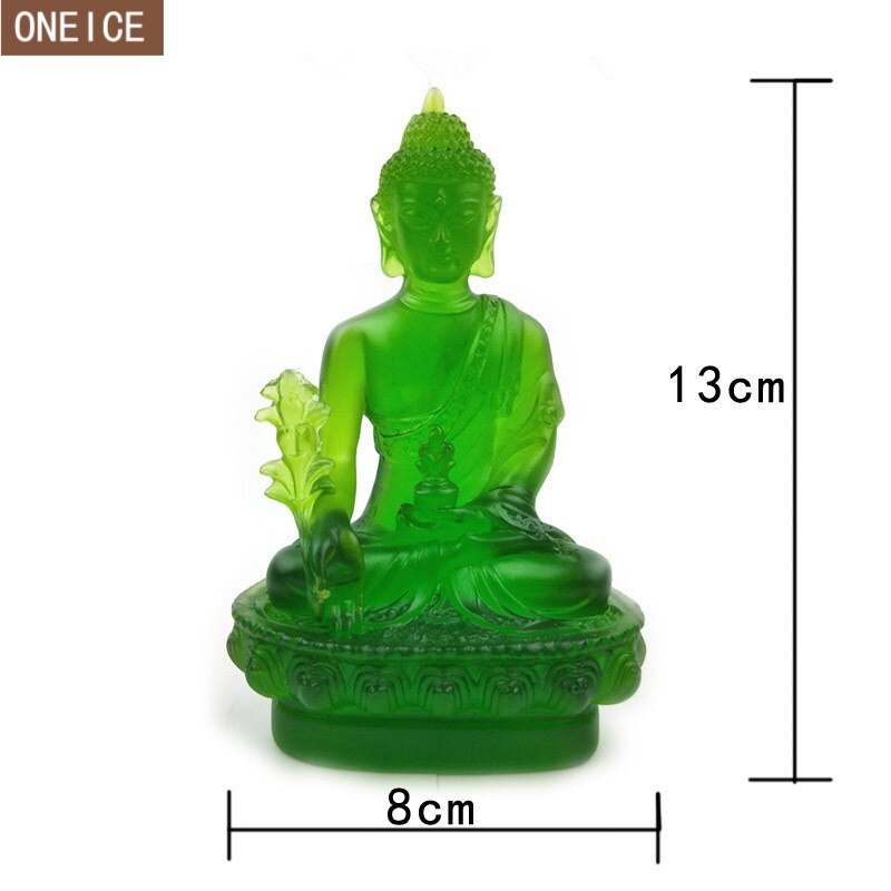 Statues de bouddha émaillées colorées, accessoires de décoration pour la maison, ornements pour la maison, pour l'artisanat,