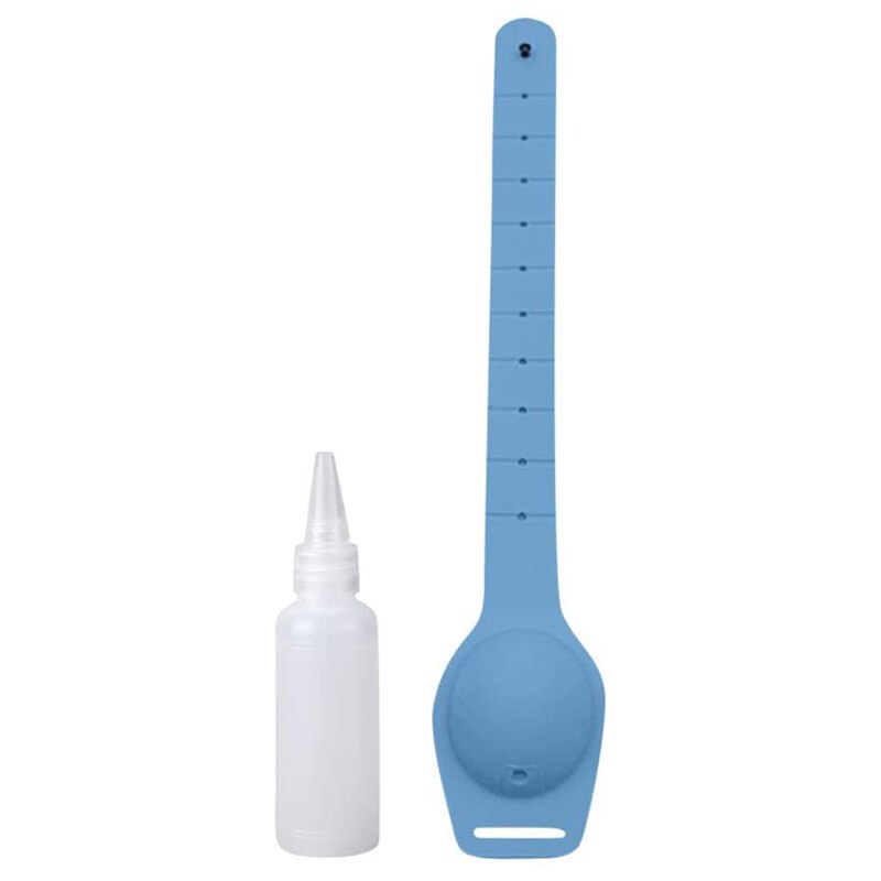 "Le meilleur" Gel de nettoyage des mains rechargeable distributeur de bracelet 12-13ml capacité portable petit presse savon 889: Bleu