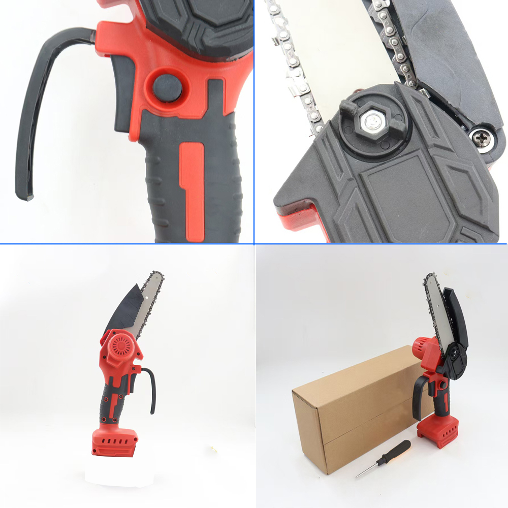Mini motorsåg 4/6- tum sladdlös träbearbetning handhållen trädgårdssåg skärande elverktyg passar dewalt/milwaukee 18v batteri