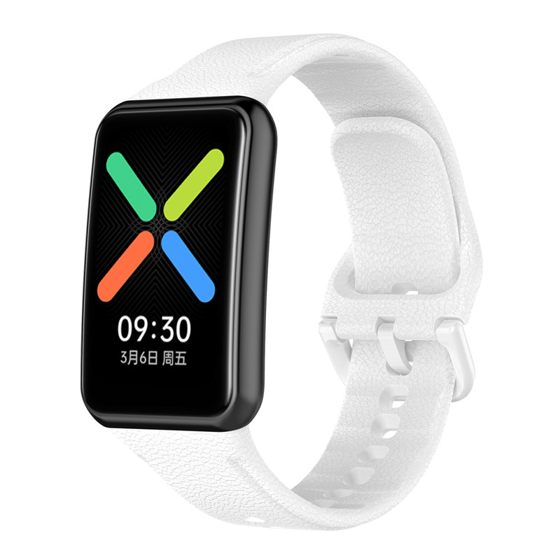 Siliconen sportband voor oppo watch, gratis vervangend smartwatch-horlogebandje, polsbandje, armband, correa: Groenblauw