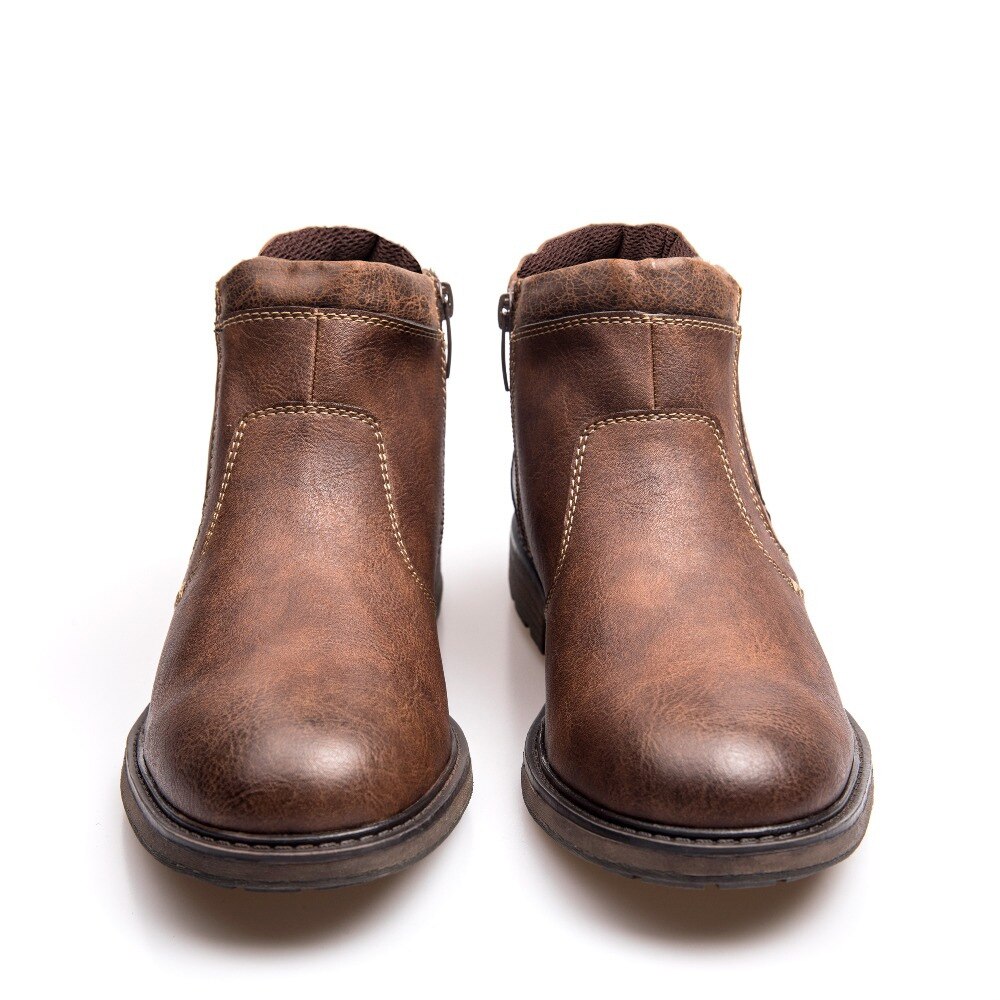 Mannen Laarzen Mode Toevallige Retro Mannen Schoenen Enkel Rits Laarzen Casual Outdoor Botas Werkschoenen Veiligheid Grote Maat 48 Zapatos