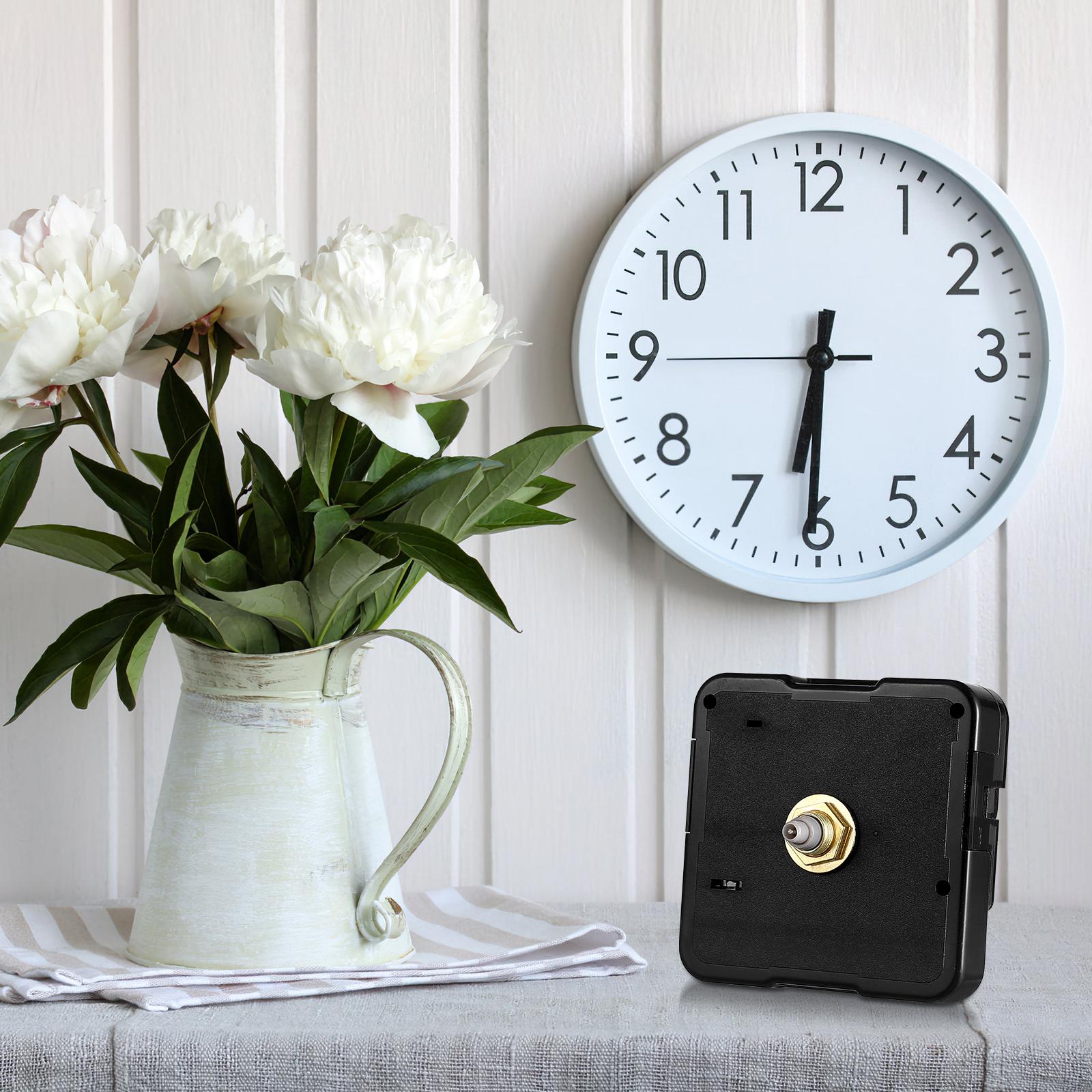 Quartz Clock Movement Black ABS Material 56x56x16mm Operated Wall Clock Mechanism Replacement DIY Supplies