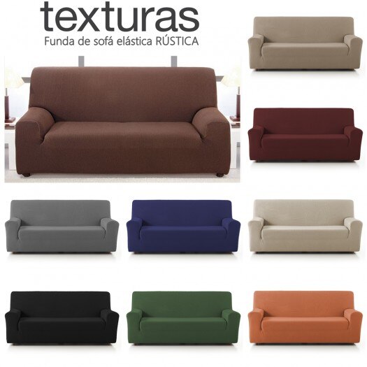 PROMOPACK DÚO 3 + 2 Funda Sofá Elástica RÚSTICA TEXTURAS HOME