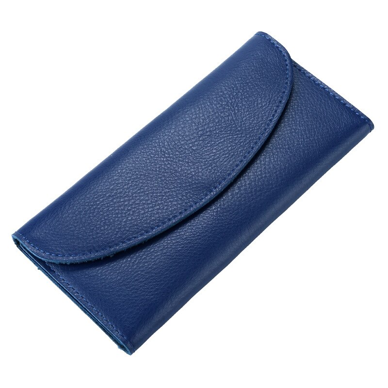 Womens Wallets and Purses Women Wallets Famous Women Wallet Genuine Leather Long Wallet Cow Leather Wallet Men: Blue