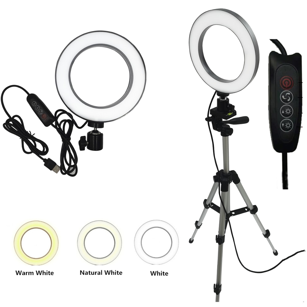 6 "10" LED Selfie Ring Licht Studio Fotografie Foto Lichter Füllen Licht Stativ für praktisch Live-machen-hoch VIPlink für AG 3