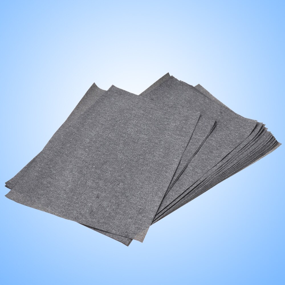 50 Sheets/Bag Transfer Paper Tracing Paper Graphite Carbon Paper Painting Carbon Coated Paper (Gray and Black)