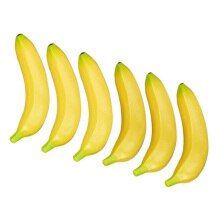 6 stk plastskum kunstige bananer simulering frukt rekvisitter dekor kit praktisk
