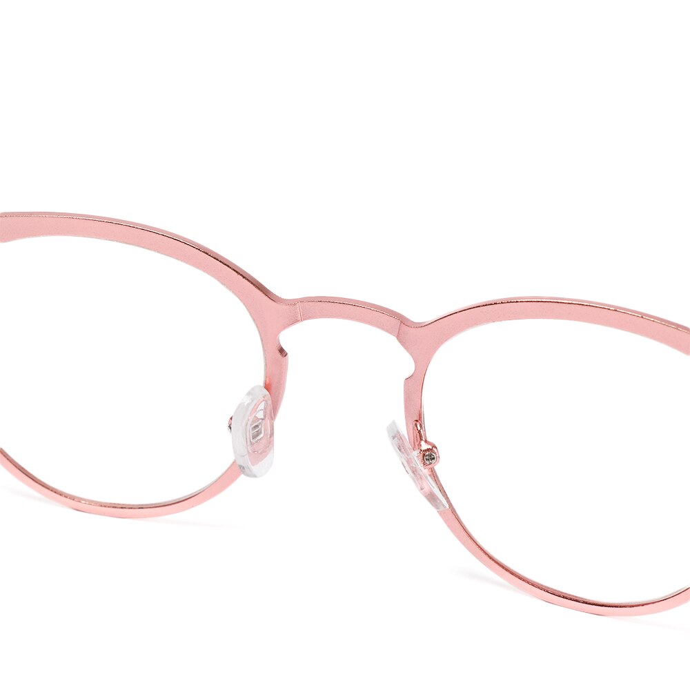 retro round frame computer protective glasses ladies men's metal glasses ultra light glasses
