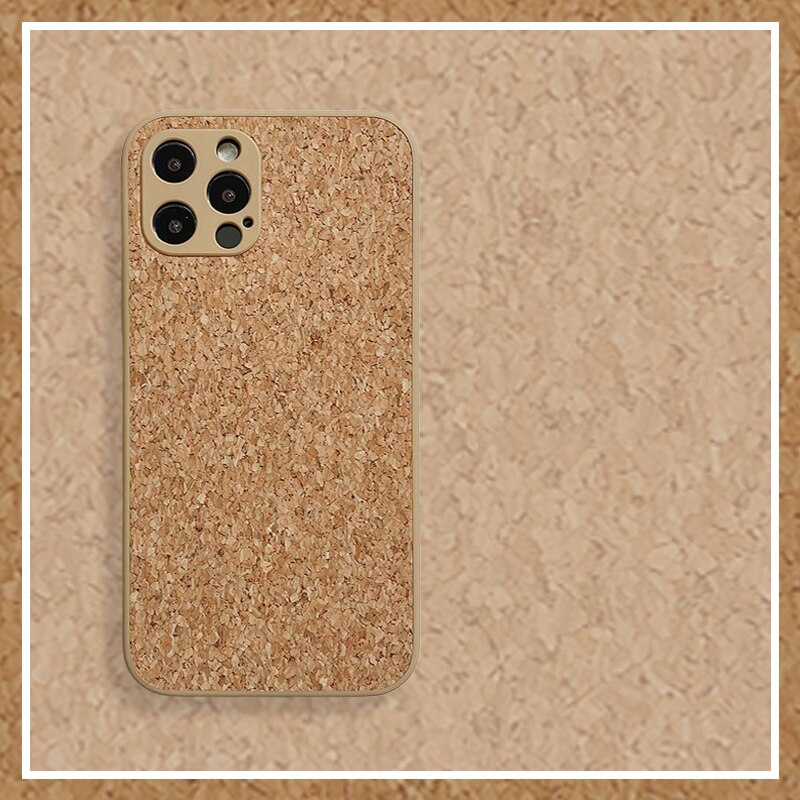 Voor Iphone 13 Pro Max Kurk Hout Ademend Telefoon Case Voor Iphone 12 11 Pro Xs Max Mini Xr X 6 6S 7 8 Plus Se Soft Silicone Cover: For iPhone 13Pro Max