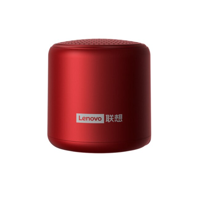 Altoparlante Wireless portatile Lenovo L01 TWS altoparlante compatibile Bluetooth Mini colonna Stereo Surround Bass Box Mic Music Sound: red 1pc