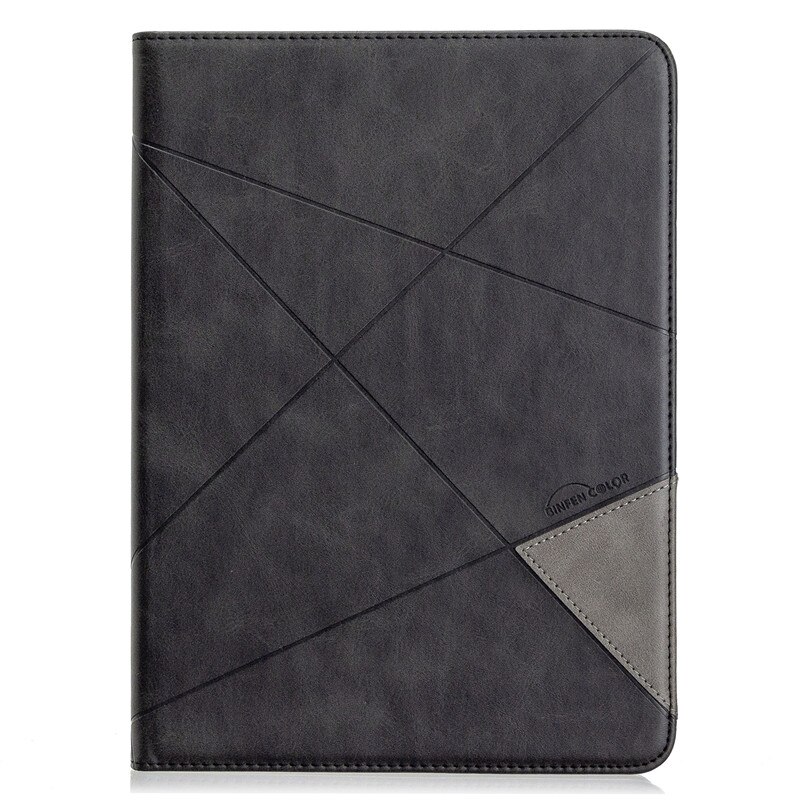 Coque intelligente en cuir pour Apple iPad, protection pour ipad 5, 6e génération, pour modèles 9.7, , A1822, A1823, A1893, Air Air2: black