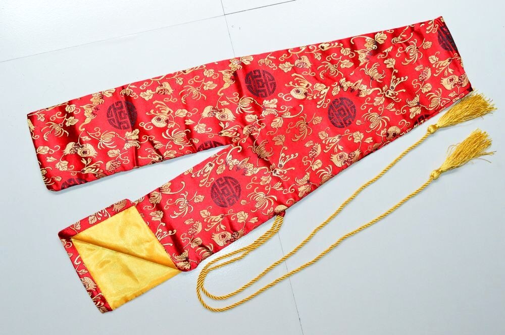 Nice Soft And Delicate Silk Sword Bag Fitting For Japanese Samurai Sword Katana Red Sword Bag