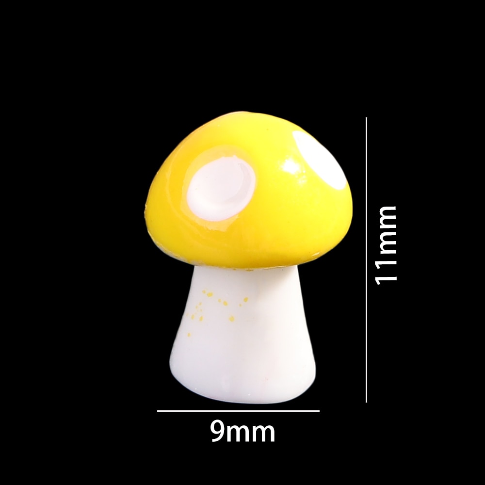 20 sztuk grzyb figurki z żywicy rzemieślniczej miniaturowy bajkowy ogród grzyb Model dla majsterkowiczów mikro ozdoba dekoracje krajobrazu