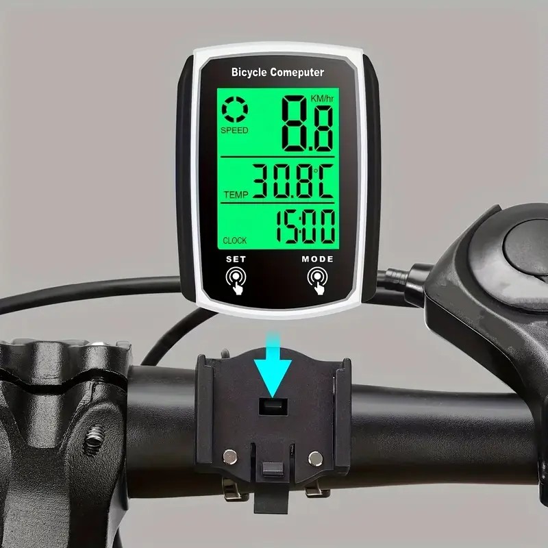 Compteur de vitesse de vélo numérique filaire, odomètre, accessoires de cyclisme, surveillance de la vitesse du vélo, accessoires de vélo: Rouge