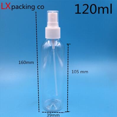 50 stuks 10 60 100 120 150 ml doorzichtige hervulbare plastic spray parfumflesjes lege cosmetische container: 120ml 4.2 oz 50 stuks