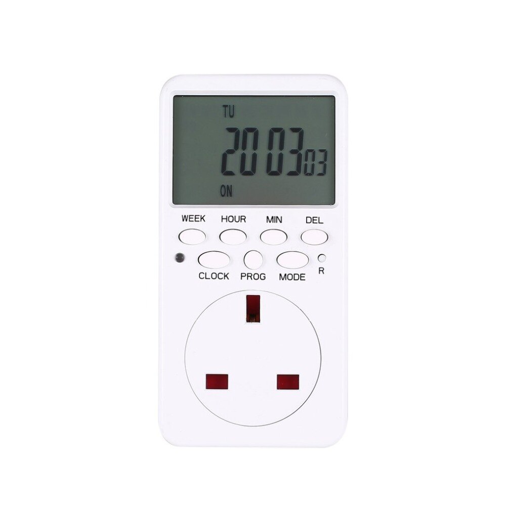 Mini Digital LCD 230V 16A Timer Switch Socket Outlet Plug-in Time Countdown Energy Saving Programmable Electronic Controller