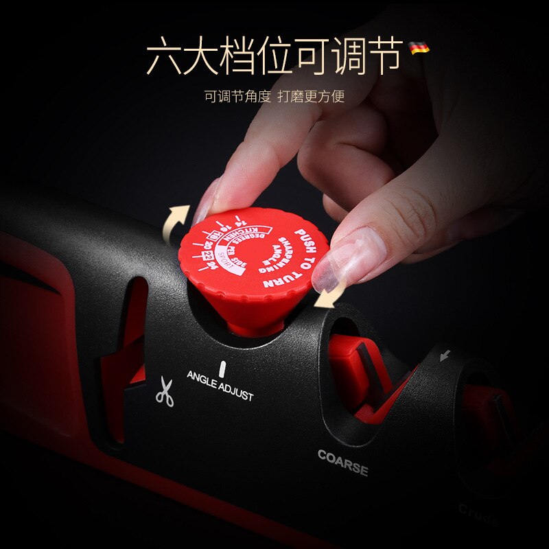 4 in 1 Stainless steel adjustable sharpener four-in-one kitchen multifunctional household quick-edging sharpening stone