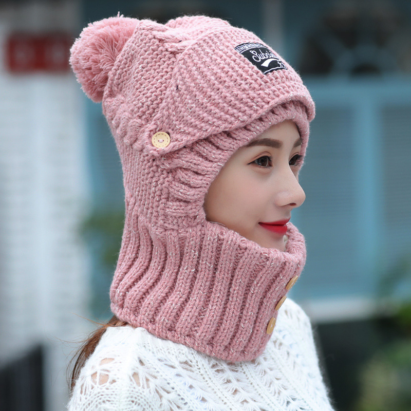 Winter Gebreide Mutsen Hoeden Vrouwen Dikke Warme Beanie Skullies Muts Vrouwelijke Bivakmuts Muts Muts Outdoor Manie Sets: green