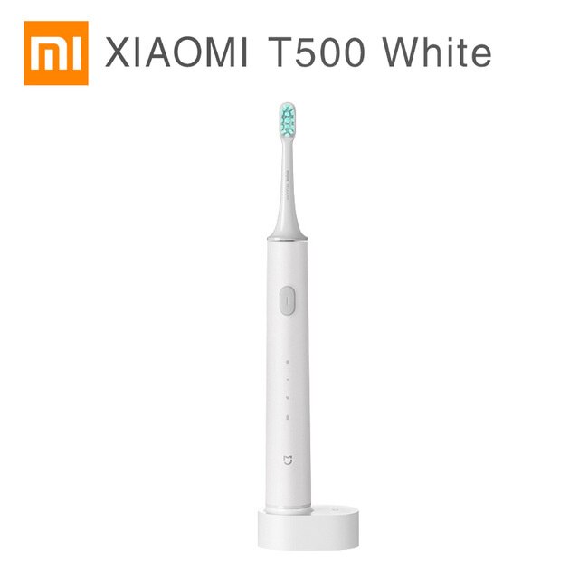 Xiaomi-cepillo de dientes eléctrico mijia T500, dispositivo dental sónico con vibración magnética de alta frecuencia, batería de larga duración, IPX7: White