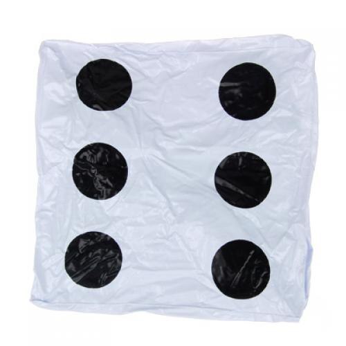 Set Van 2 Stuks Witte Grote Opblaasbare Dobbelstenen Blowup Zwembad Speelgoed Party Gunsten