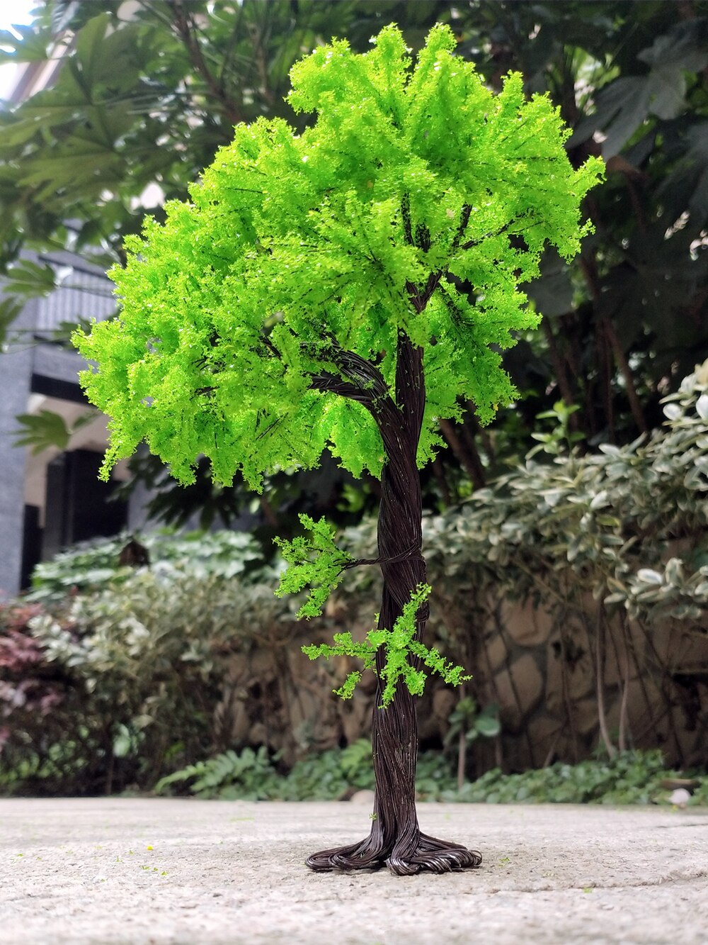 1 stücke 18cm/22cm modell baum locust baum gebäude sand tabelle modell handgemachte DIY hand mit modell micro view layout