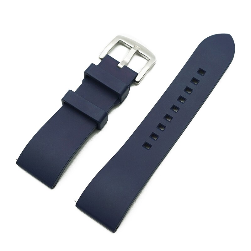 Gummi urrem 20 mm 22mm 24mm armbånd quick release bar urrem til hvert mærke ure bånd dykning vandtæt "fkm"rem: Dyb blå / 20mm