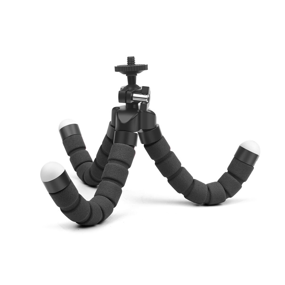 Mini éponge Flexible pieuvre trépied pour iPhone Samsung Xiaomi Huawei téléphone portable Smartphone support de trépied pour Gopro 9 8 7 caméra: Black Tripod
