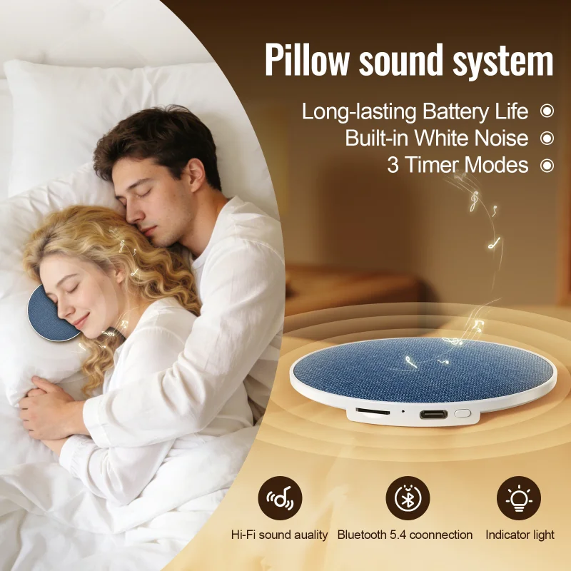 2026 Kussen zijdelingse slaap hulp speaker ultrasone slaap hulp hoge dynamische geluidskwaliteit onder kussen vlinder Bluetooth speaker