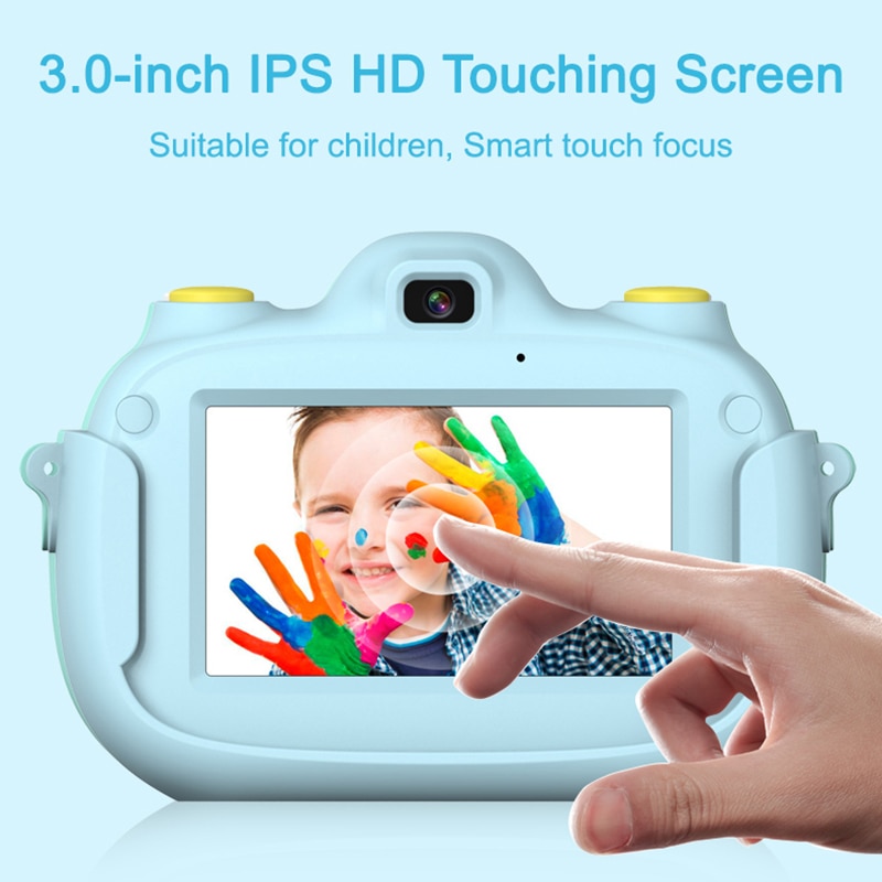 Digitale Kinder Kamera 3 Zoll TouchScreen Dual Objektiv Karikatur Fotografie Geburtstag LHB99