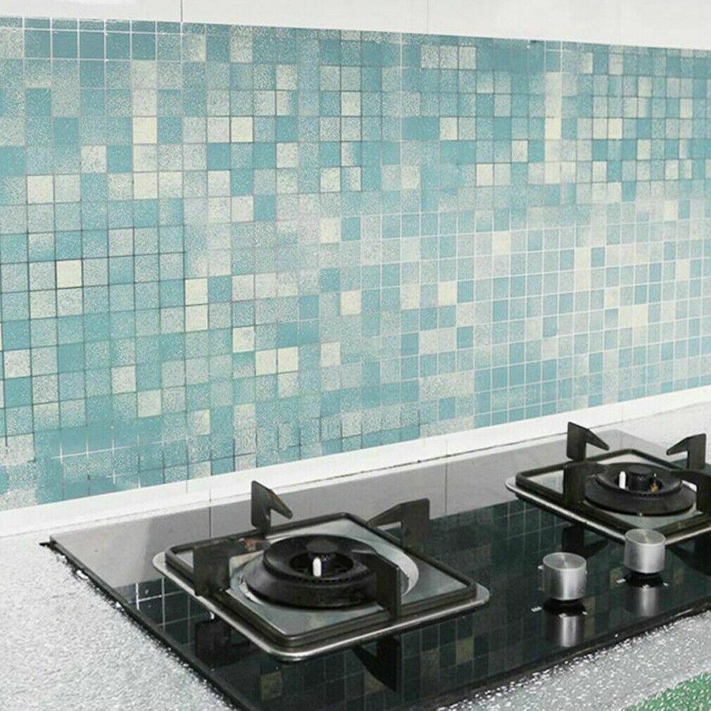 Removable Wall Stickers Kitchen Bathroom Oil-Proof Waterproof Mural Art Vinyl 3D Mosaic Tile Home Room Decal Decoration
