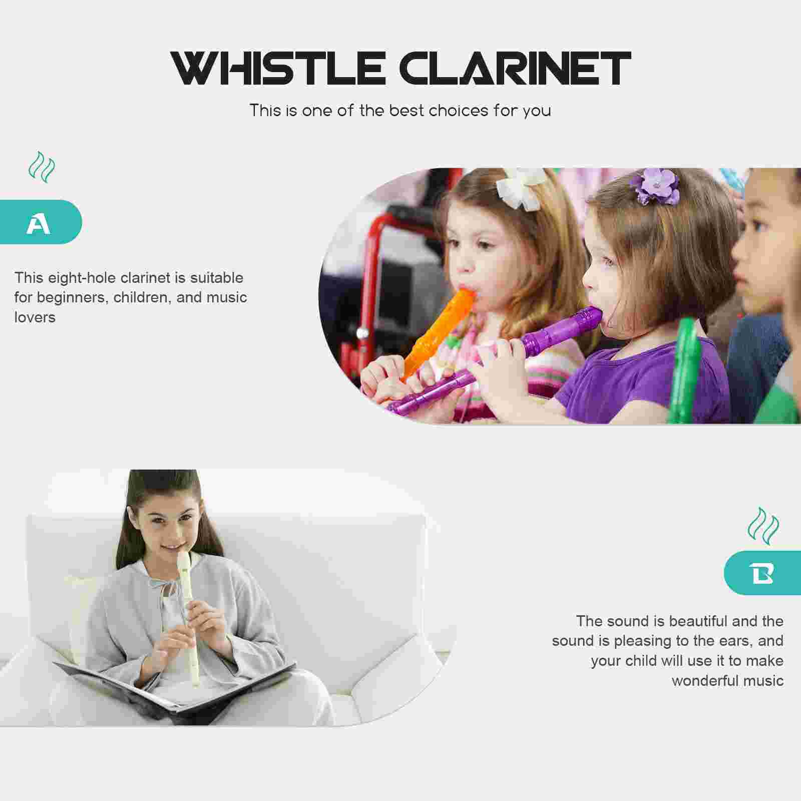 1 Set of Premium Beginners Recorder Clarinet Instrument Whistle Treble Recorder