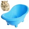 Bañera de hámster para mascotas, Mini bañera portátil para baño de mascotas, baño de arena, bañera de plástico para jerbos, accesorios para Animal PEQUEÑO